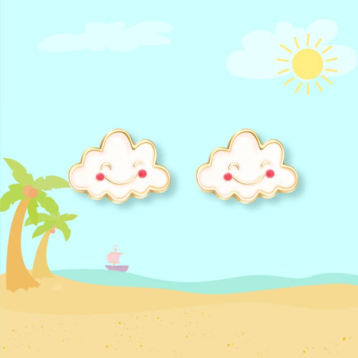 Happy Cloud | Brincos Fofos para Meninas por atacado de Girl Nation