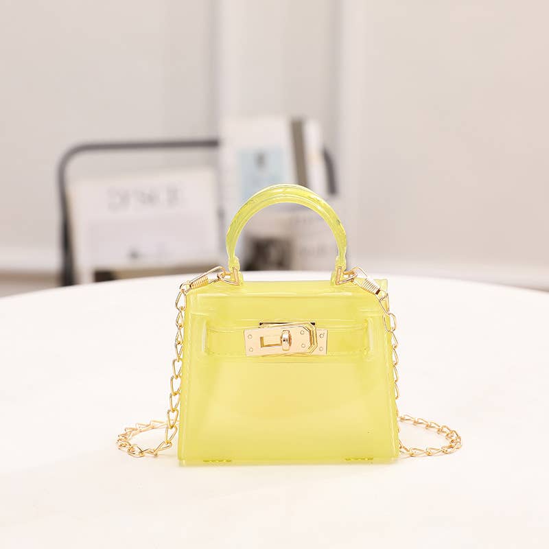 Little Trendy - Wholesale Top Handle Bag - Women's - Candy color small pvc bag Transparent jelly bag Kelly bag5