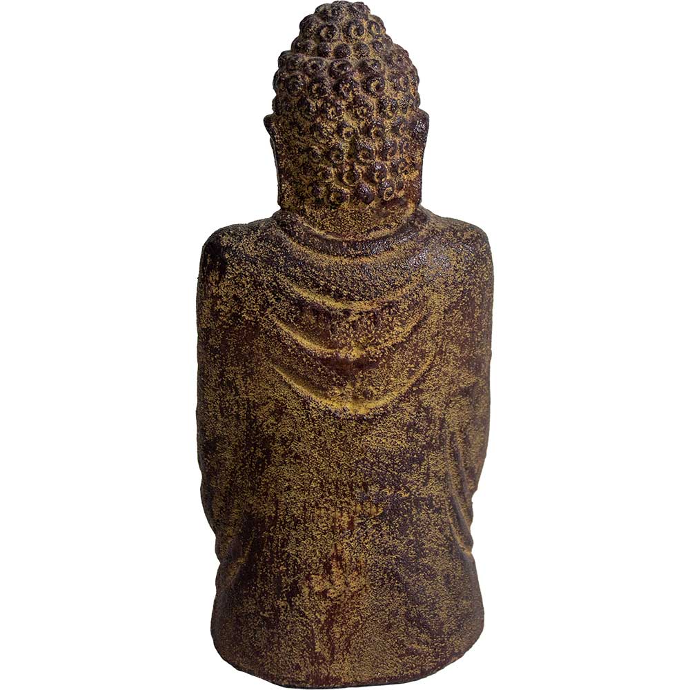 Kheops International - Wholesale Sculpture - Volcanic Stone Statue - Praying Buddha Bust2