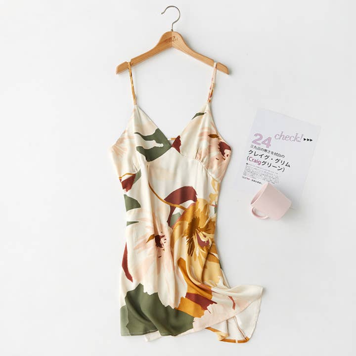 DrifWoo - Wholesale Dress - Women's - Women Floral Print Suspenders Halter Sleep Dress Gift Women