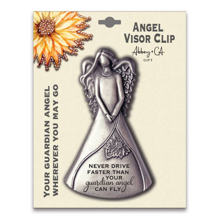 Abbey & CA Gift - Wholesale Car Decorative Charm - Unisex - Guardian Angel Visor Clips