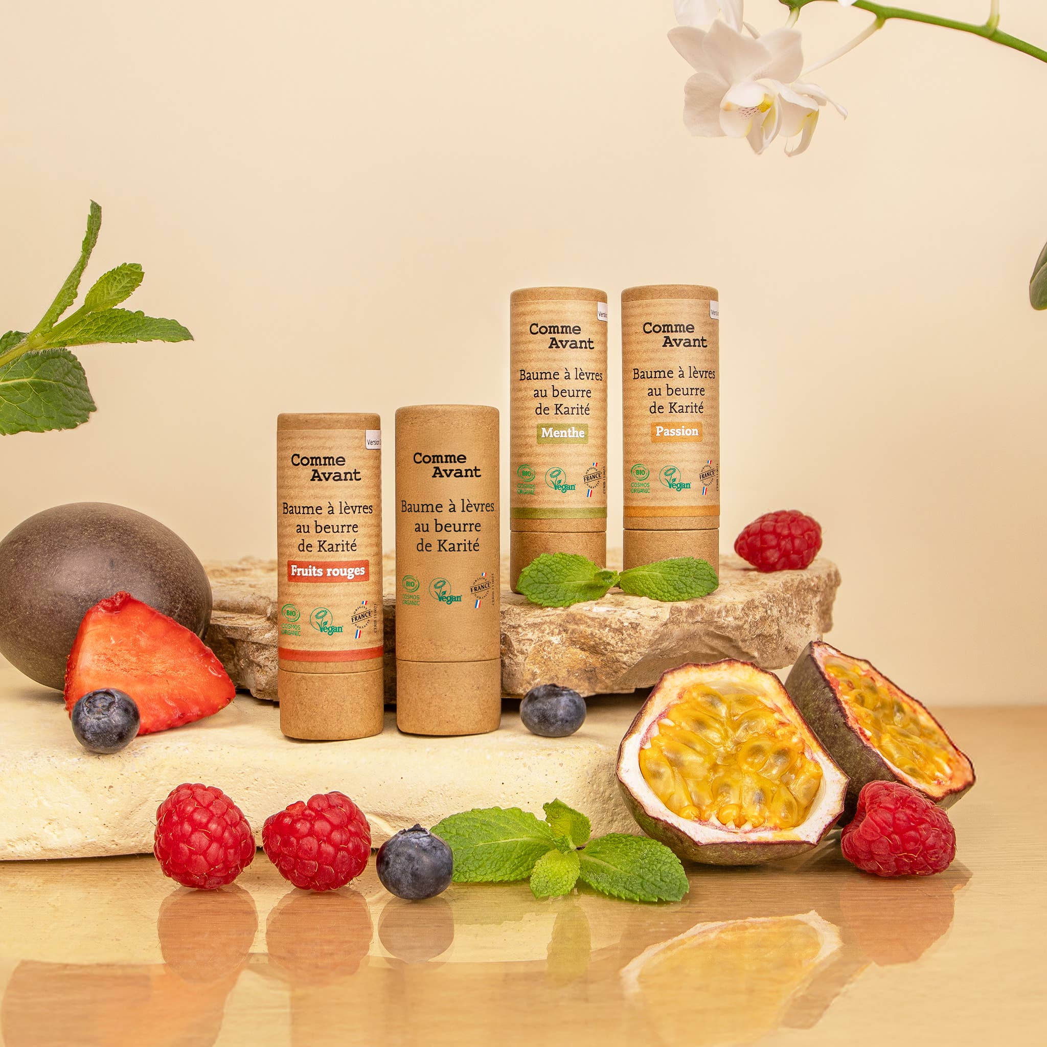 Comme Avant - Wholesale Lip Balm - Shea Butter Lip Balm Display11