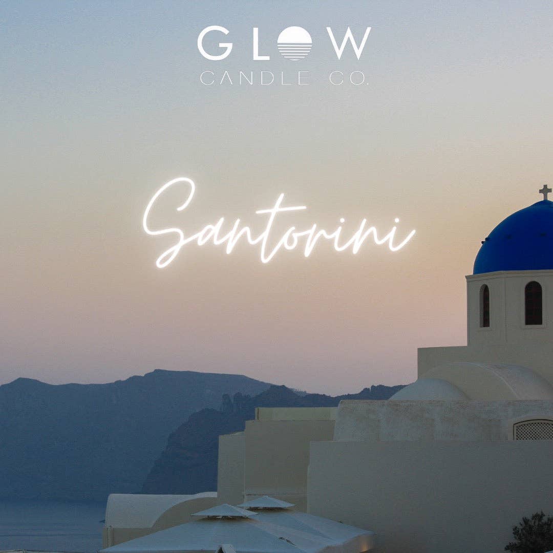 Glow Candle Co. – wholesale Jar/filled candle – Santorini Jar Candle Soy Wax - Clove Cardamom & Orange Scent0