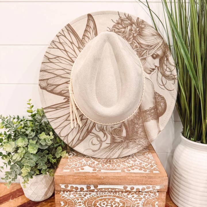 Willie & Dolly Designs - Wholesale Fedora - Women's - Engraved Fairy Hat