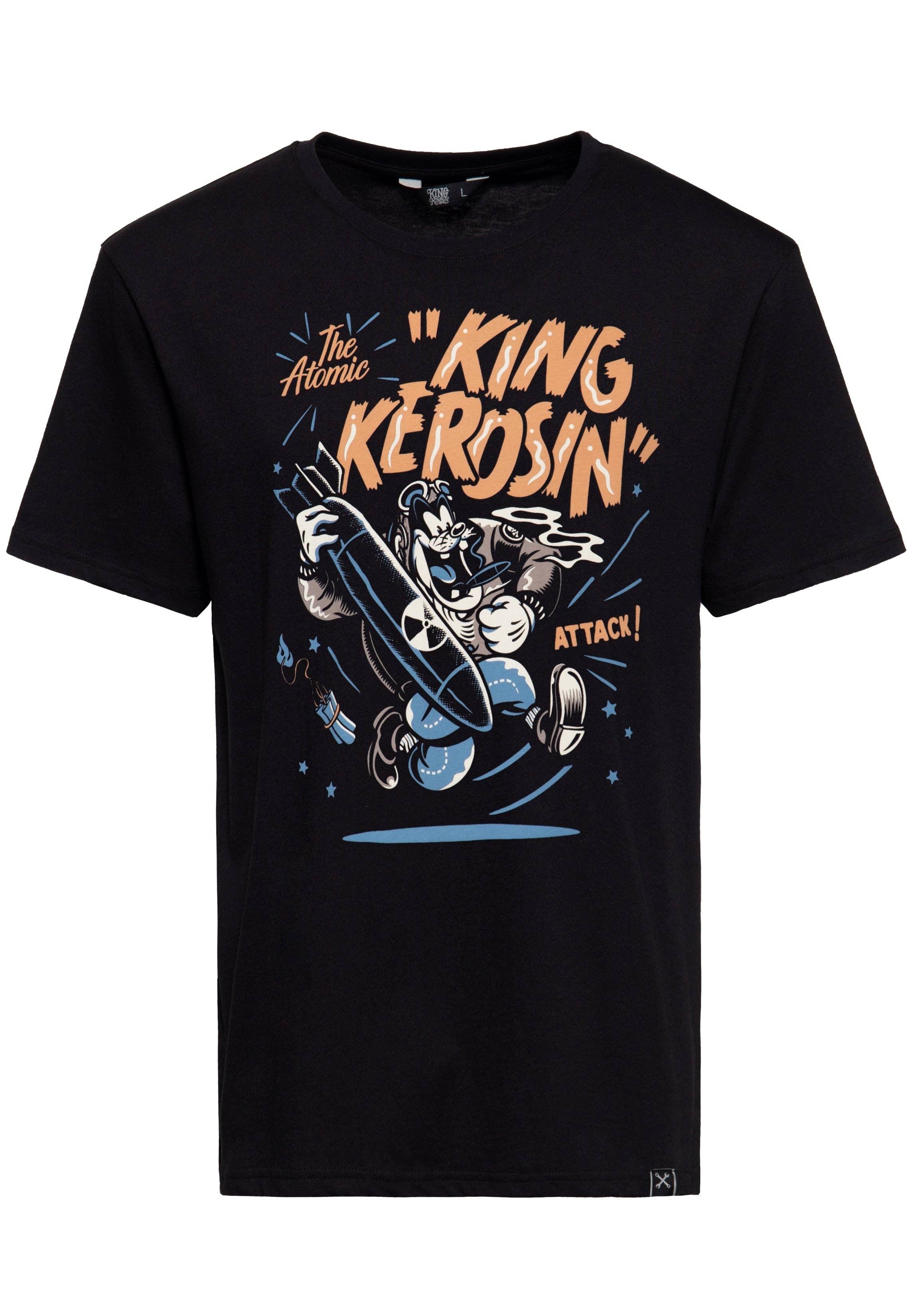 KING KEROSIN - Wholesale Screen Printed T-Shirt - Unisex - T-shirt "The Atomic Attack!"0