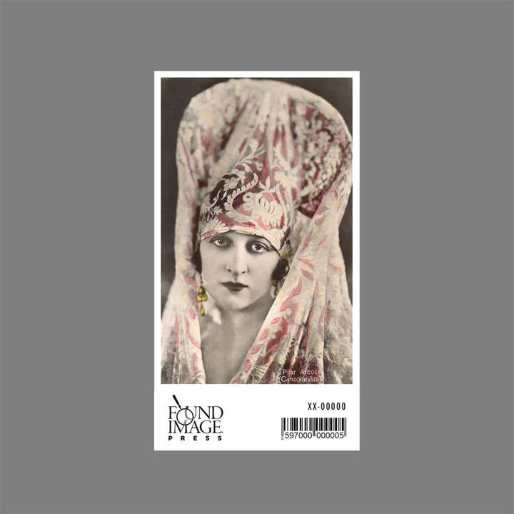 Found Image Press - Wholesale Sticker - Sticker KU-17 Songstress Pilar Acosta in Headdress1