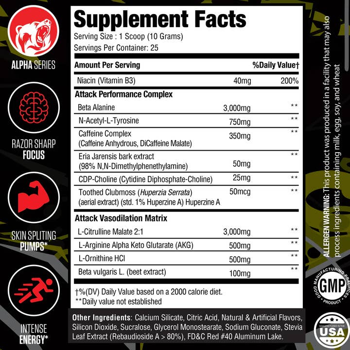 MuscleSport - Wholesale Powdered Health Drink - Attack Pre-Workout3