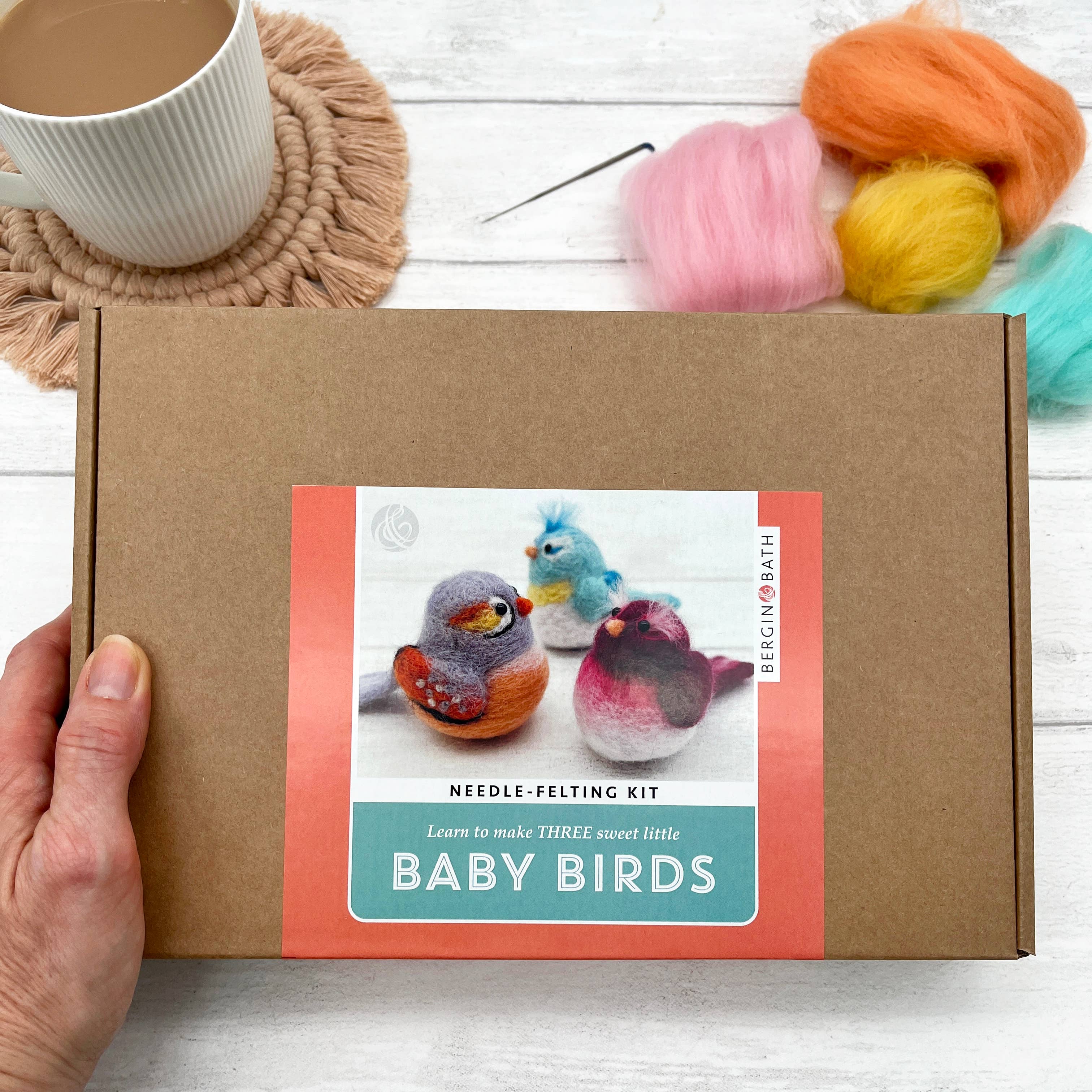 Bergin & Bath – wholesale Craft sewing kit – Needle Felting Kit, Baby Birds1