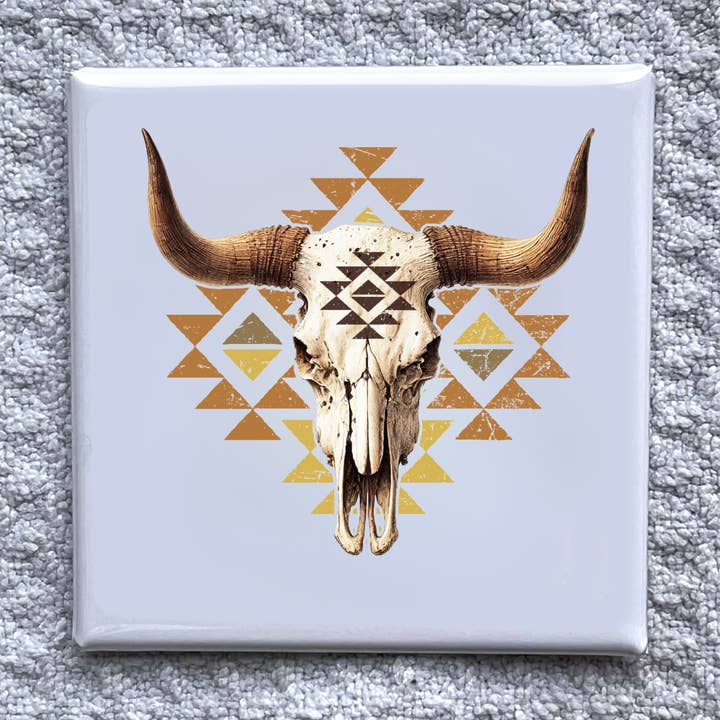 Skull 5 2x2" Magnet-Handmade Fridge Décor for wholesale by Made With Aloha Magnets,llc