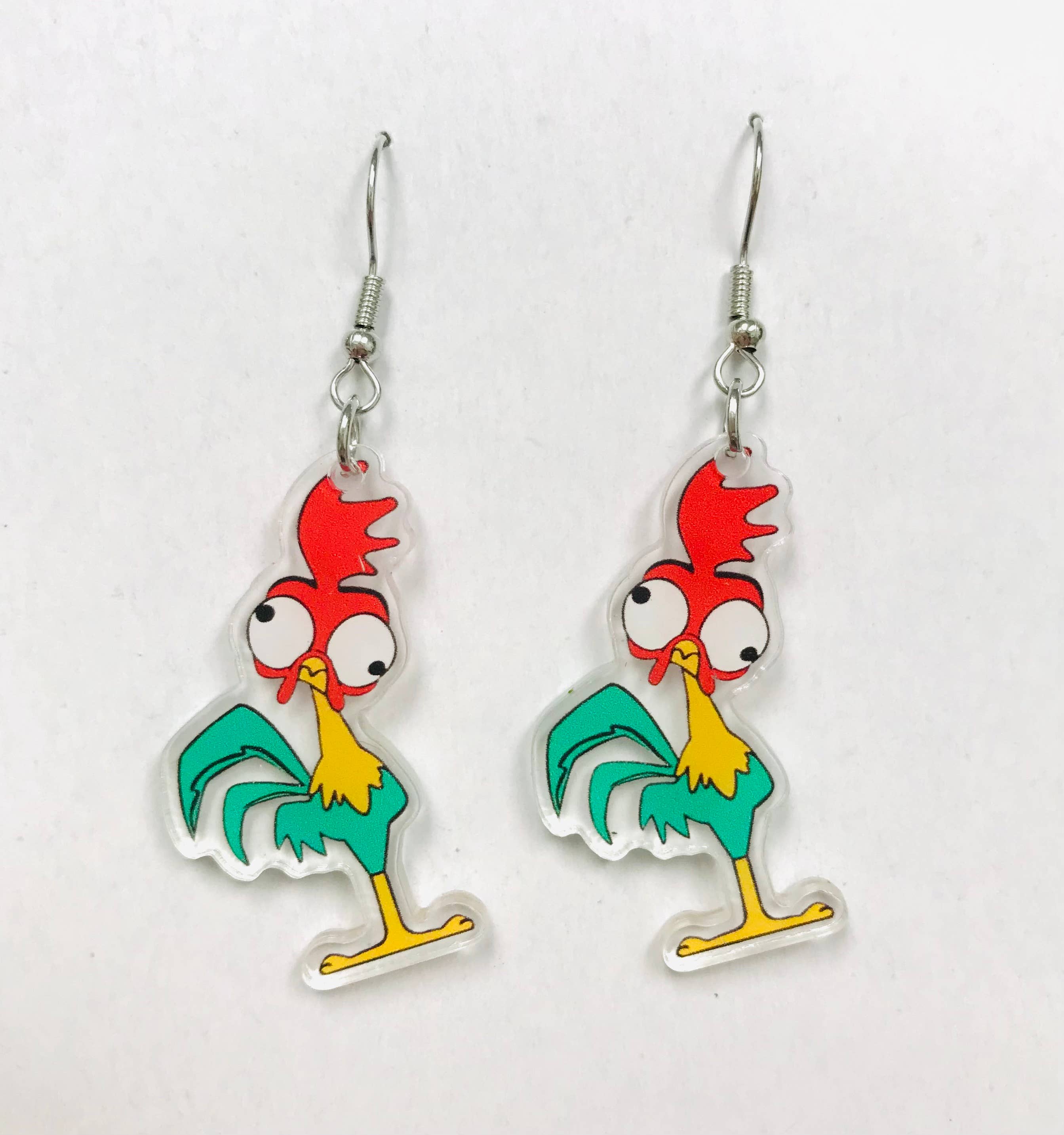 SimpleNGreat - Wholesale Dangle Earrings - Acrylic Hen Wearing Boots Earrings2