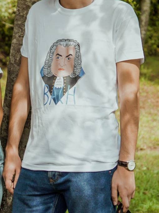 T-shirt Bach, music for wholesale by MUSIC GIFT