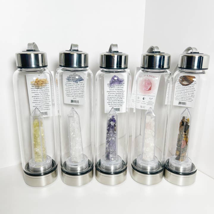 Gypsy Soul - Wholesale Water Bottle - Crystal Infused Healing Water Bottle - 9 Pcs