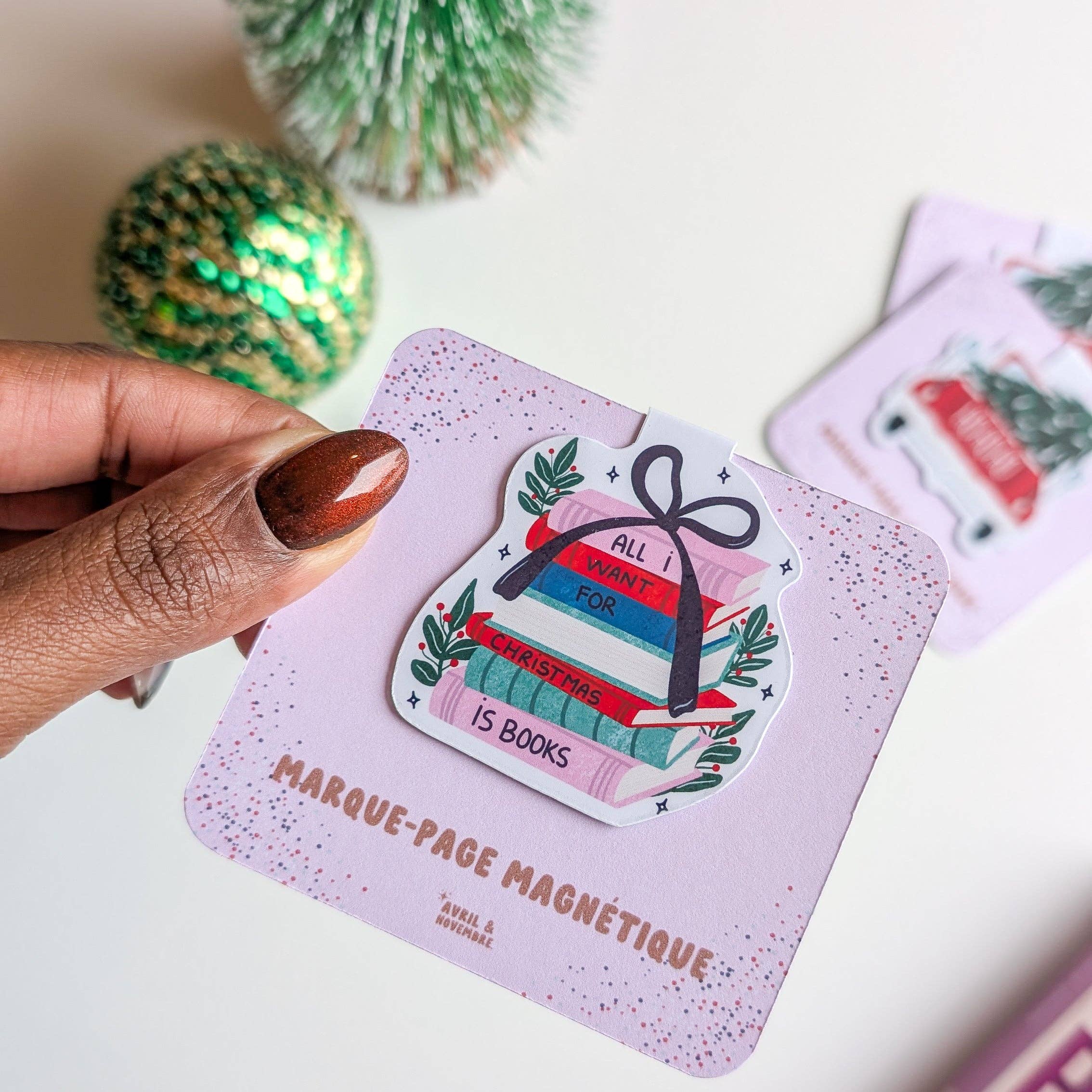 Avril & Novembre – Marcador por atacado – Marcador Magnético - Tudo o que quero para o Natal são livros1