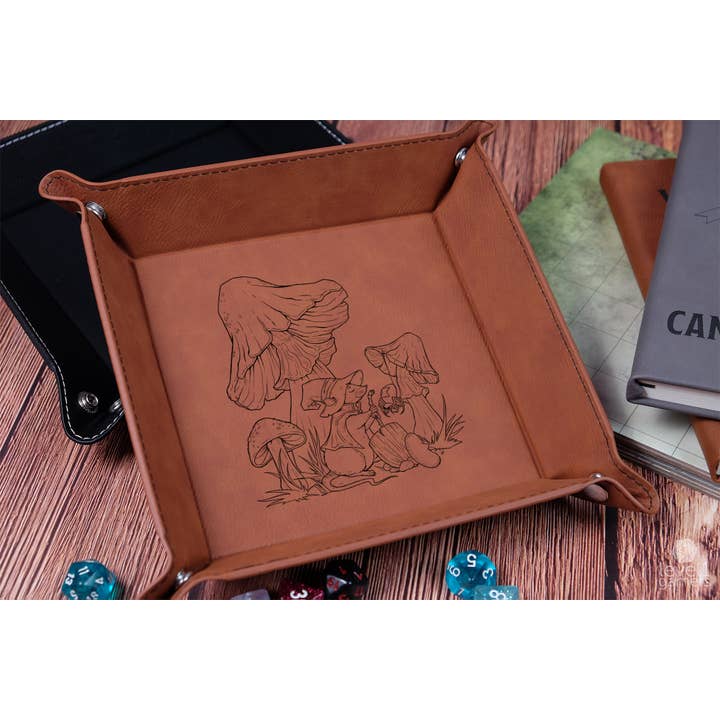 Mouse Among The Mushrooms - D&D Dice Tray for wholesale by Level 1 Gamers