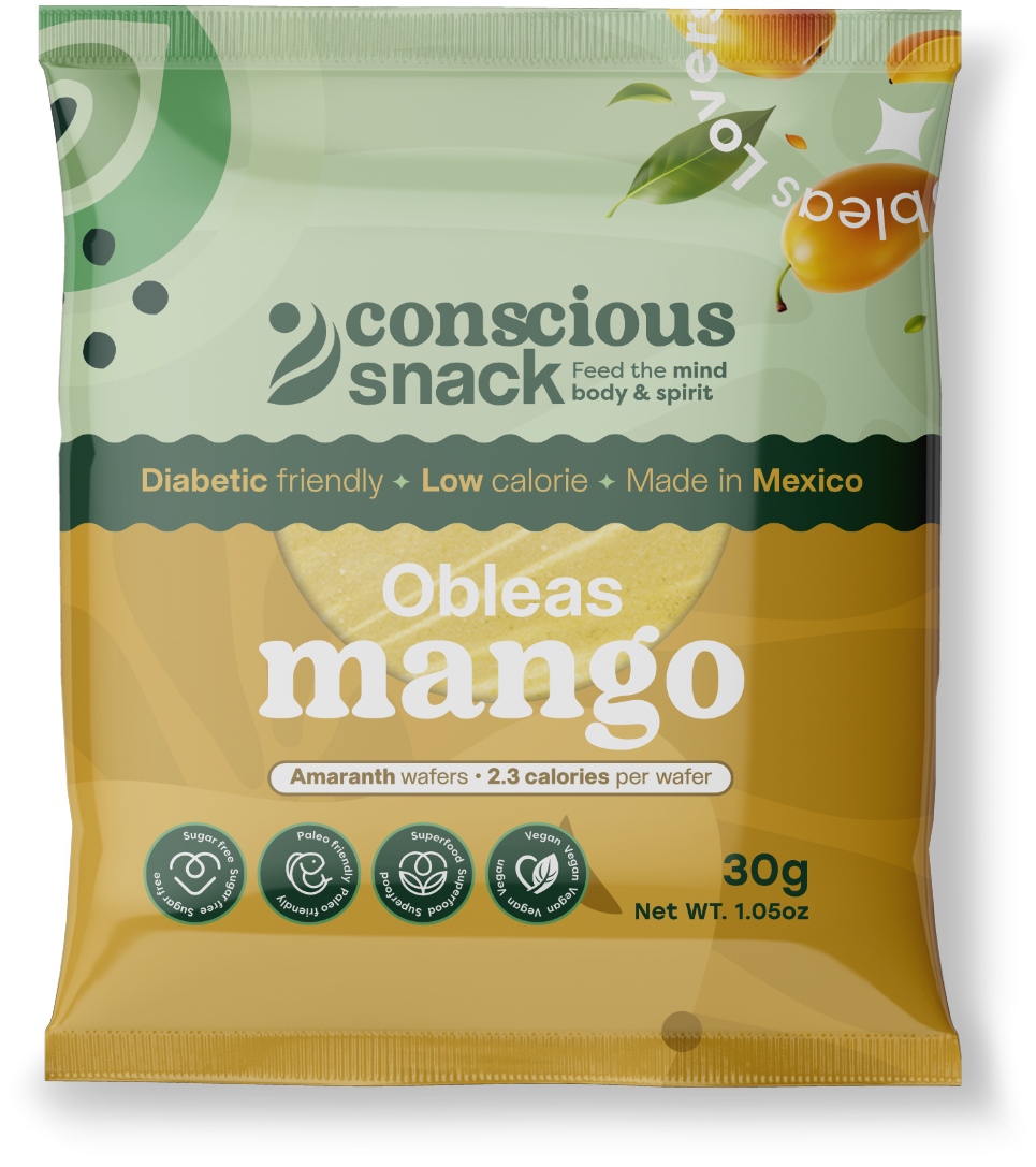 Conscious Snack – wholesale Biscuit – Conscious Snack Amaranth Wafers Obleas Mango 1.05oz1