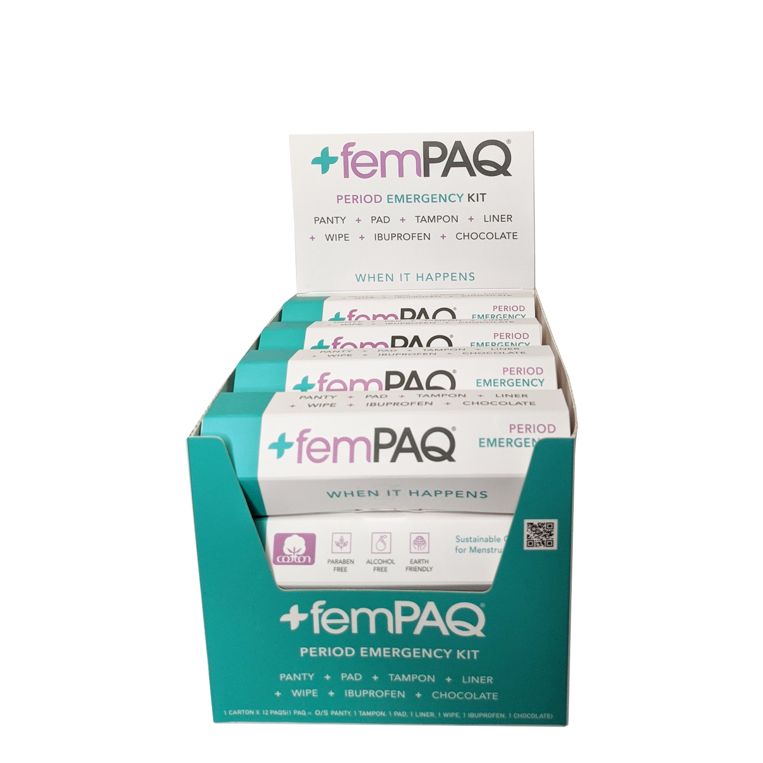 femPAQ Inc. - Wholesale Period Underwear - Women's - Period Emergency Kit (case)4