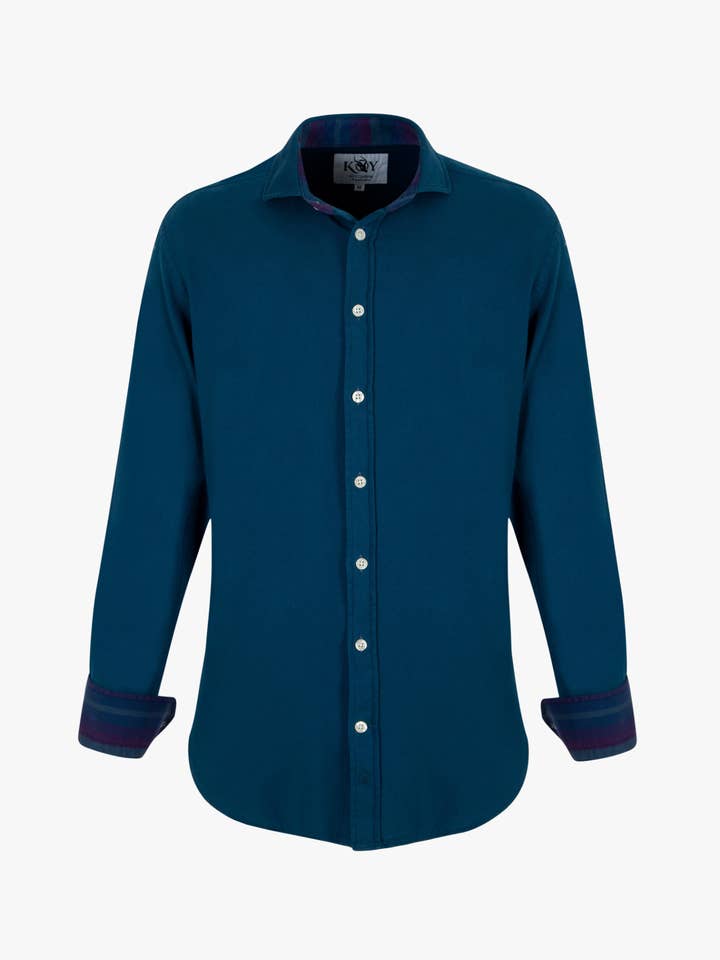KOY CLOTHING - Venta al por mayor Camisa con botones - Hombre - Camisa Kabisa Kikoy azul turquesa