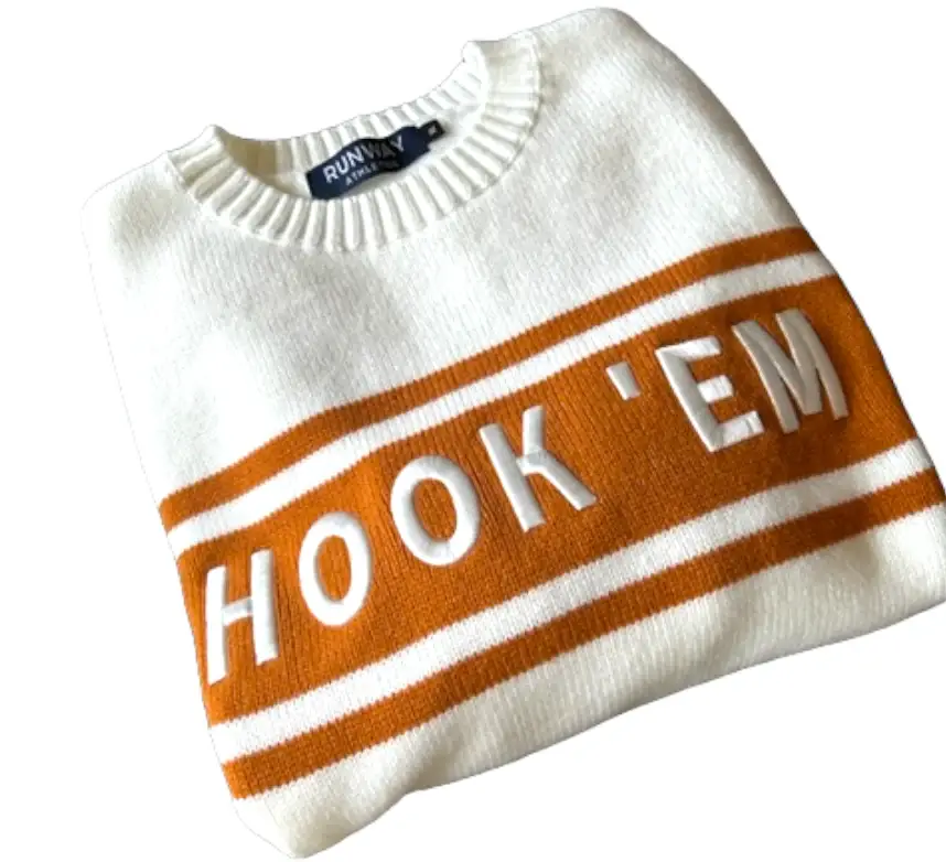 Runway Athletics – wholesale Knitted jumper – Women′s – Texas HOOK 'EM Sweater0
