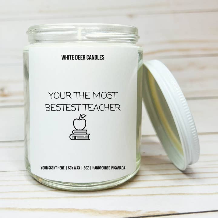 Votre bougie d'enseignant la plus belle pour la vente par White Deer