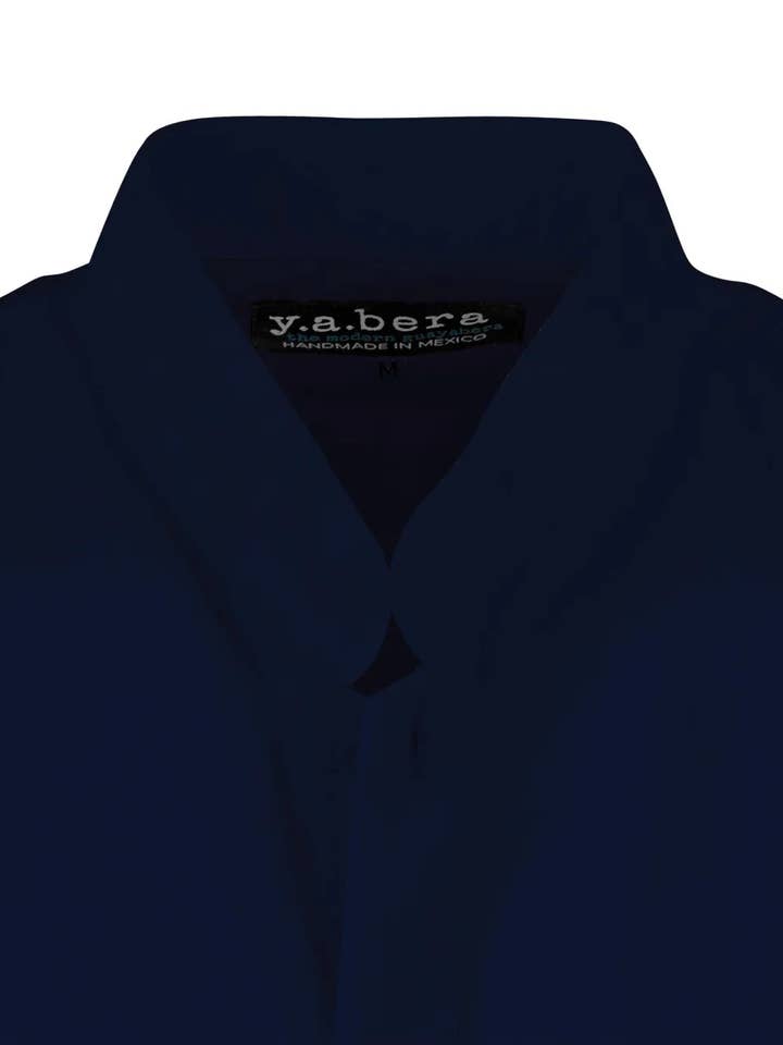 Navy Blue Four Pocket Traditional Guayabera for wholesale by Y.A.Bera Clothing Modern Guayaberas