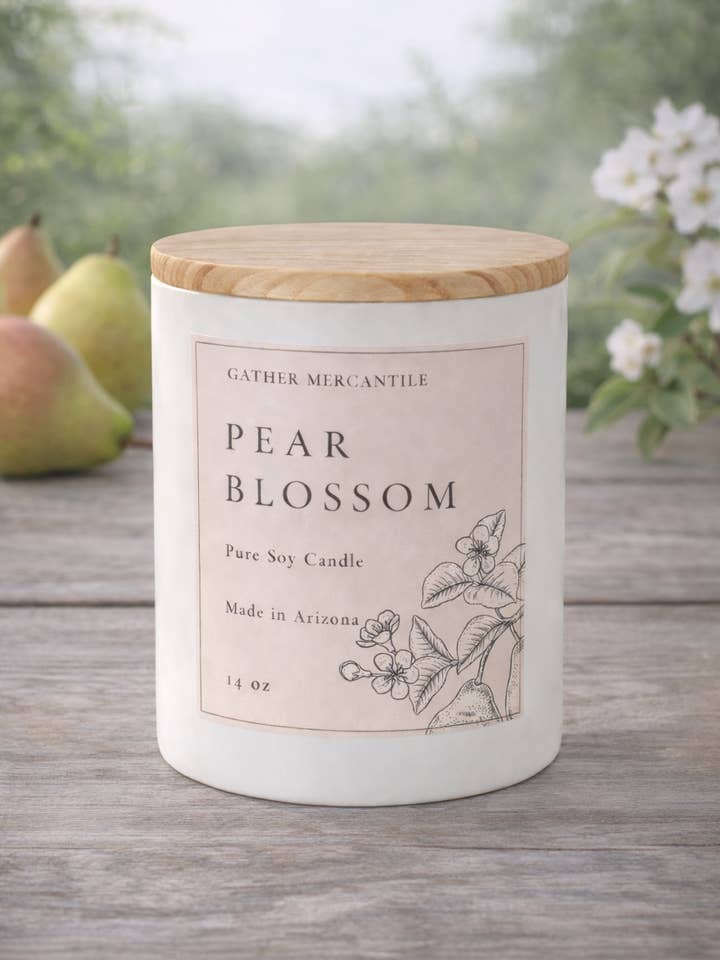 Päronblomma Sojaljus för wholesale av Gather Mercantile
