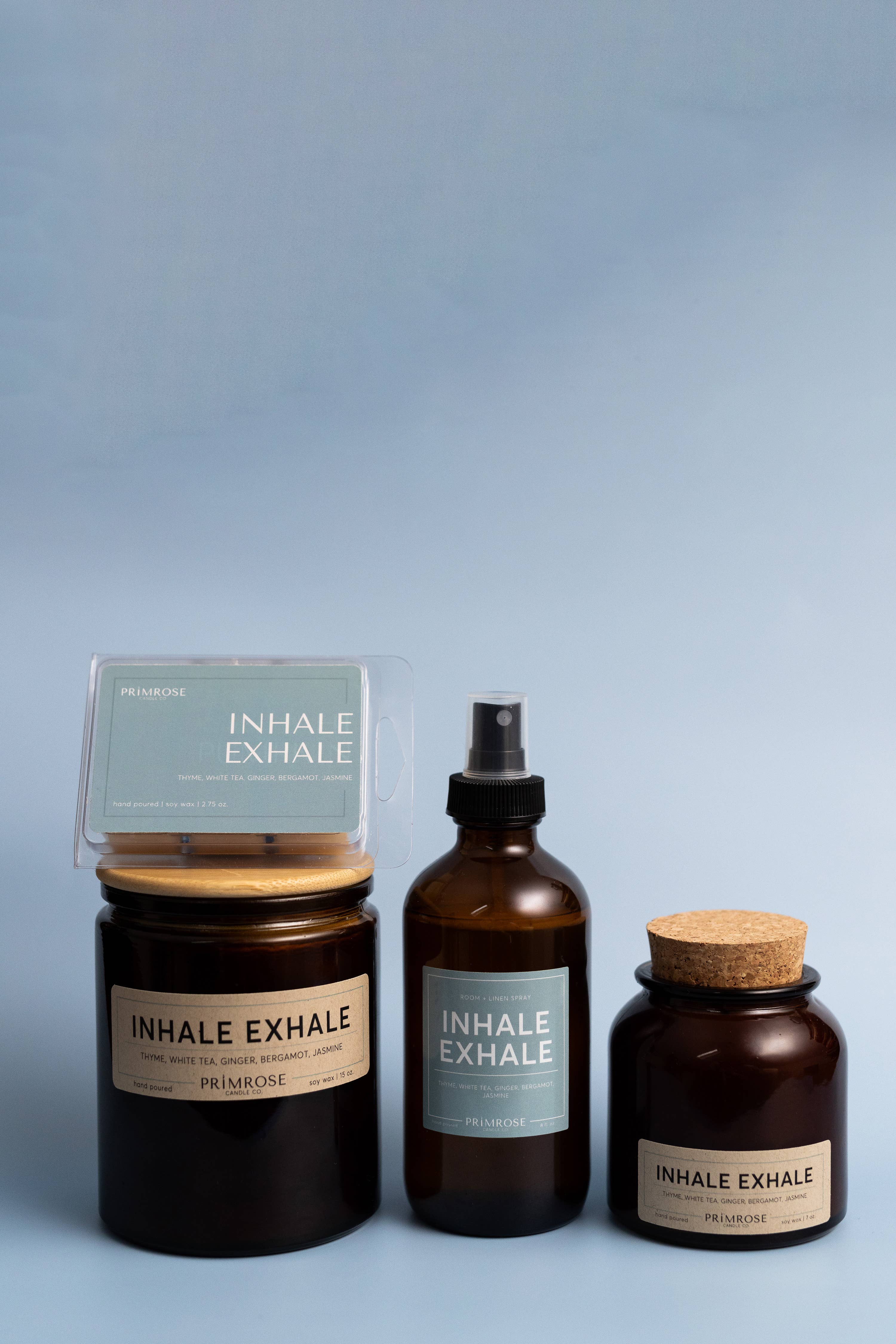 Primrose Candle Company - Wholesale Jar/Filled Candle - INHALE EXHALE1