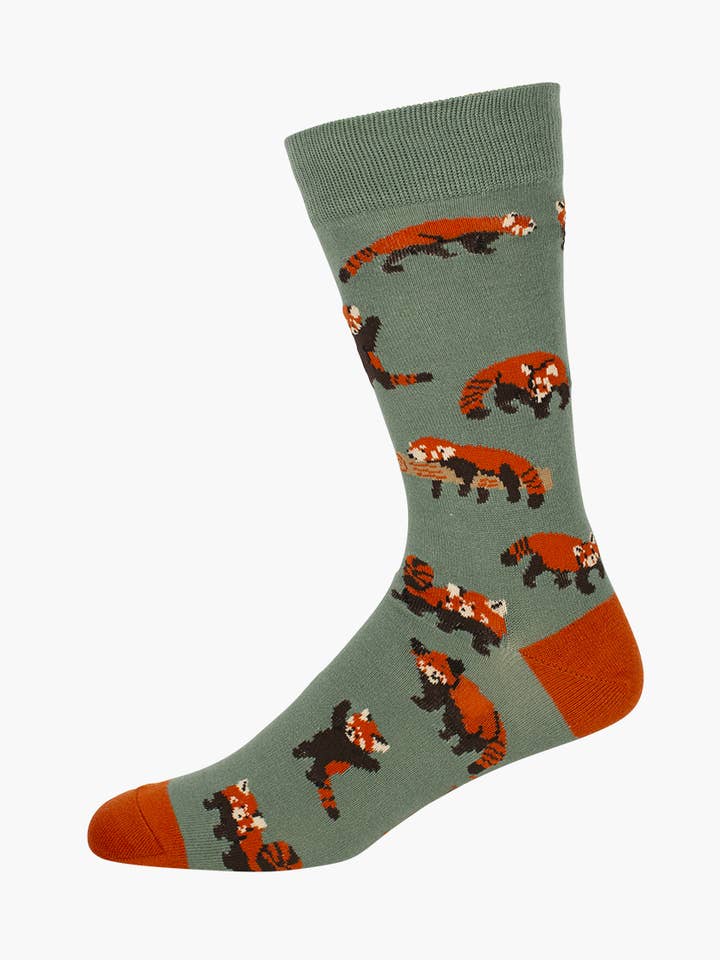 MEIAS DE BAMBU PANDAS VERMELHOS PARA HOMEM por atacado de Bamboozld