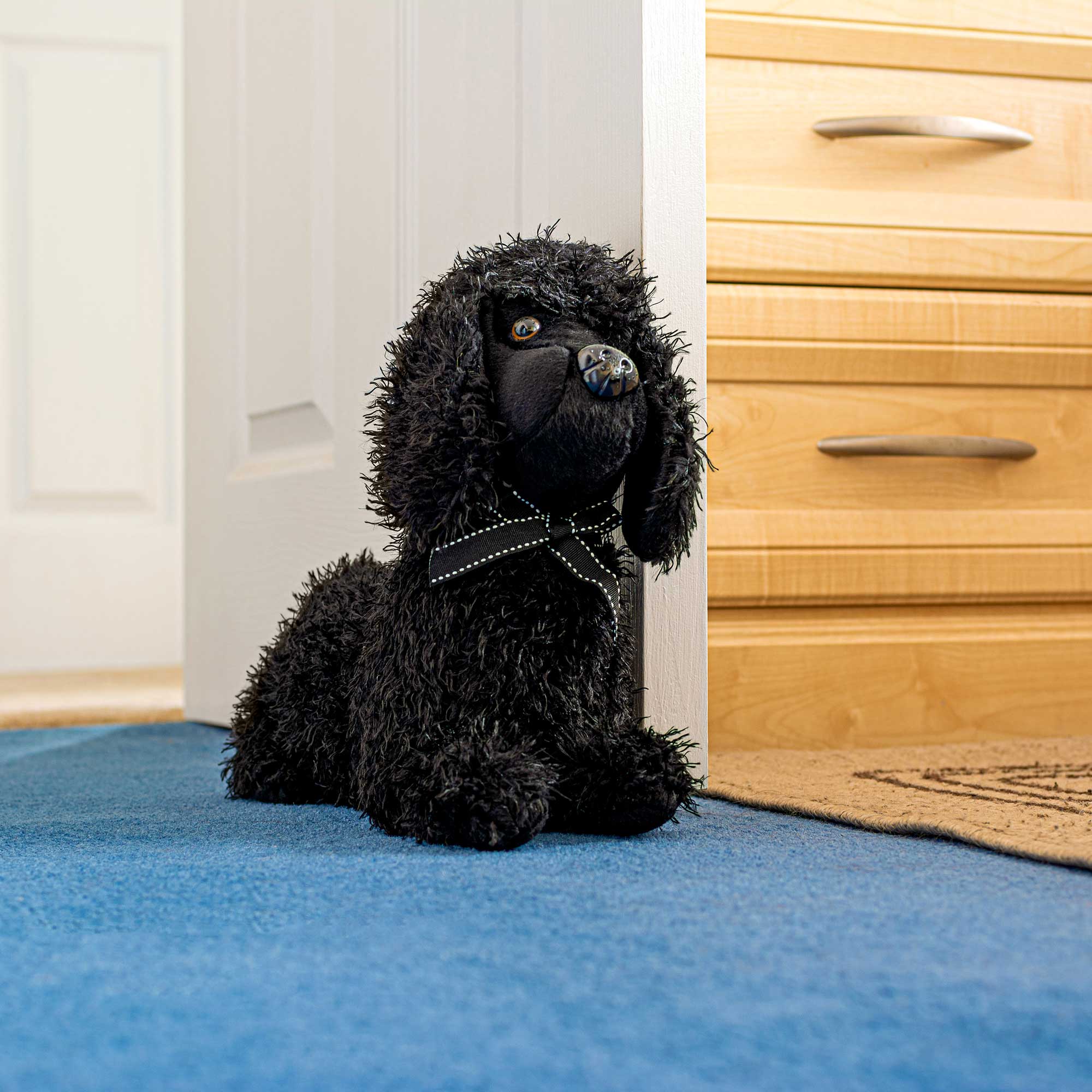 Febland - Vendita all'ingrosso Fermaporte - Fermaporta in peluche con barboncino nero1