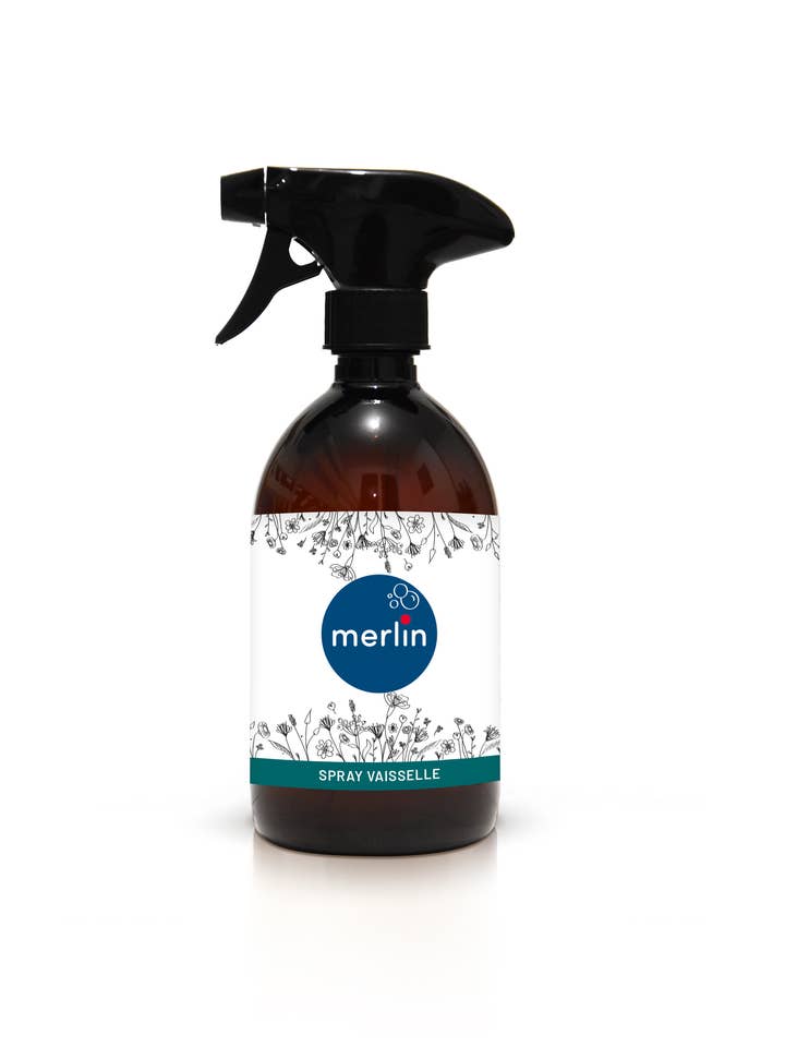 MERLIN genopfyldelig flaske - x1 dosis opvaskespray for engroshandel hos MERLIN