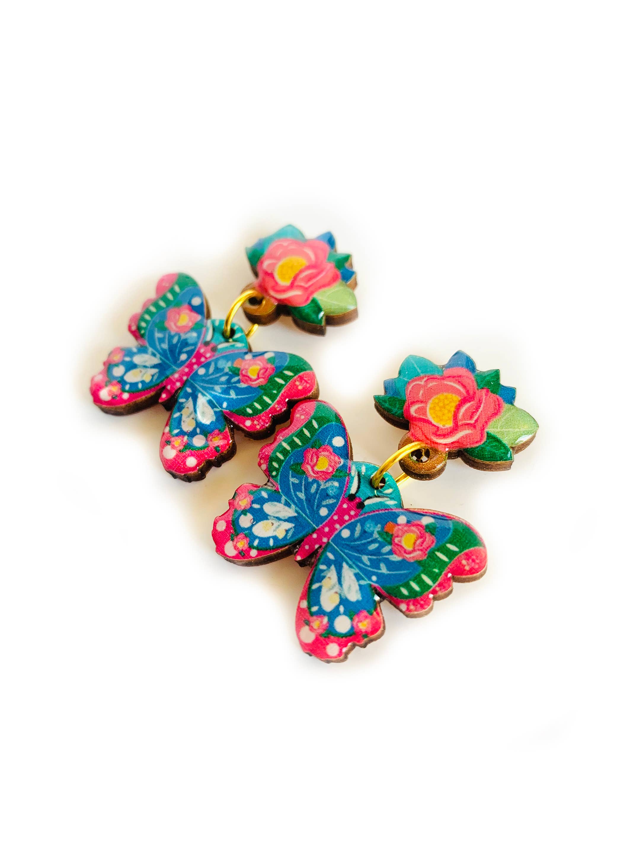 Rosie Rose Parker - Wholesale Dangle Earrings - big butterfly earrings summer bold earring statement 2