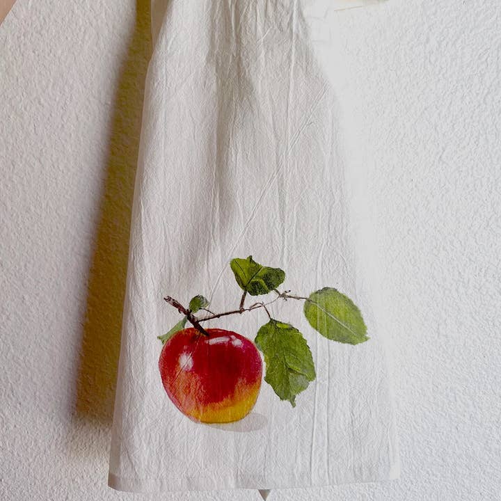 Apple Tea Towel for wholesale by Teresa Sheeley Studios
