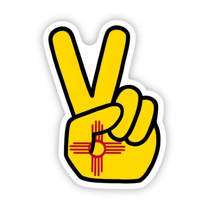 Bandeira do estado do Novo México | Adesivo de sinal de paz por atacado de Jones Sticker Co