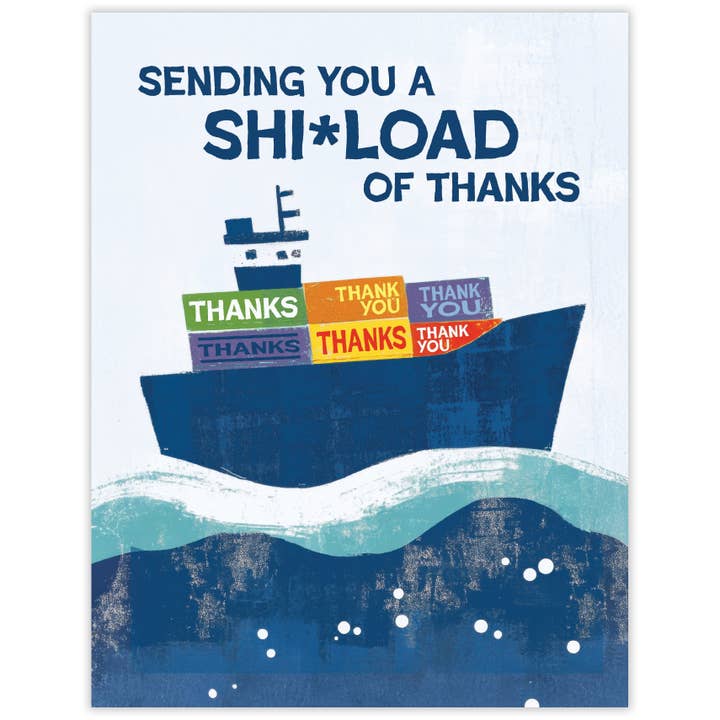 Eine Schiffsladung Dank Dankeskarte für den Großhandel von Scarecrow & Nut Tree