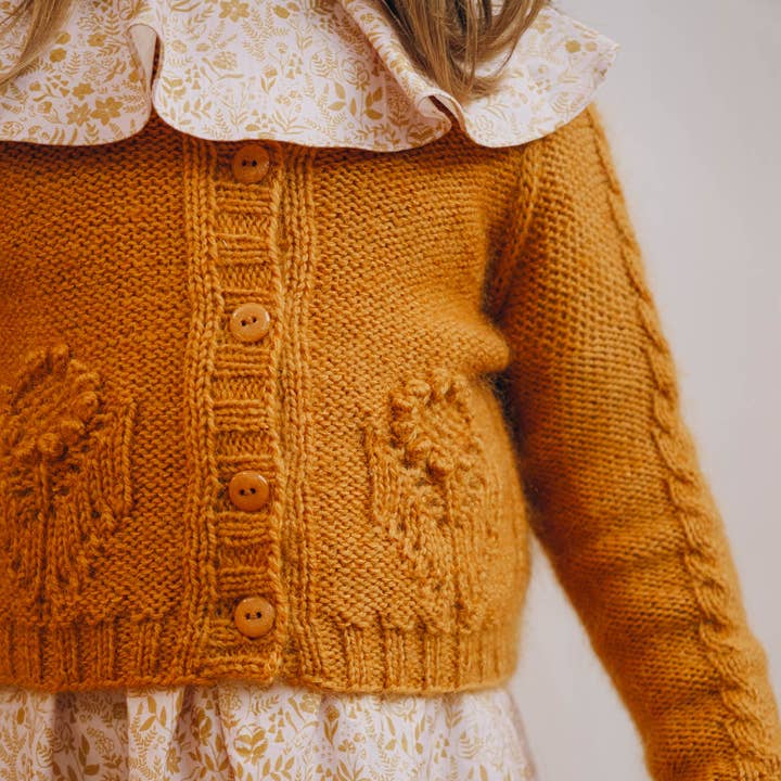 Lise Tailor - Wholesale Knitting/Crochet Supplies - Knitting Pattern - Child's Cardigan Flower2
