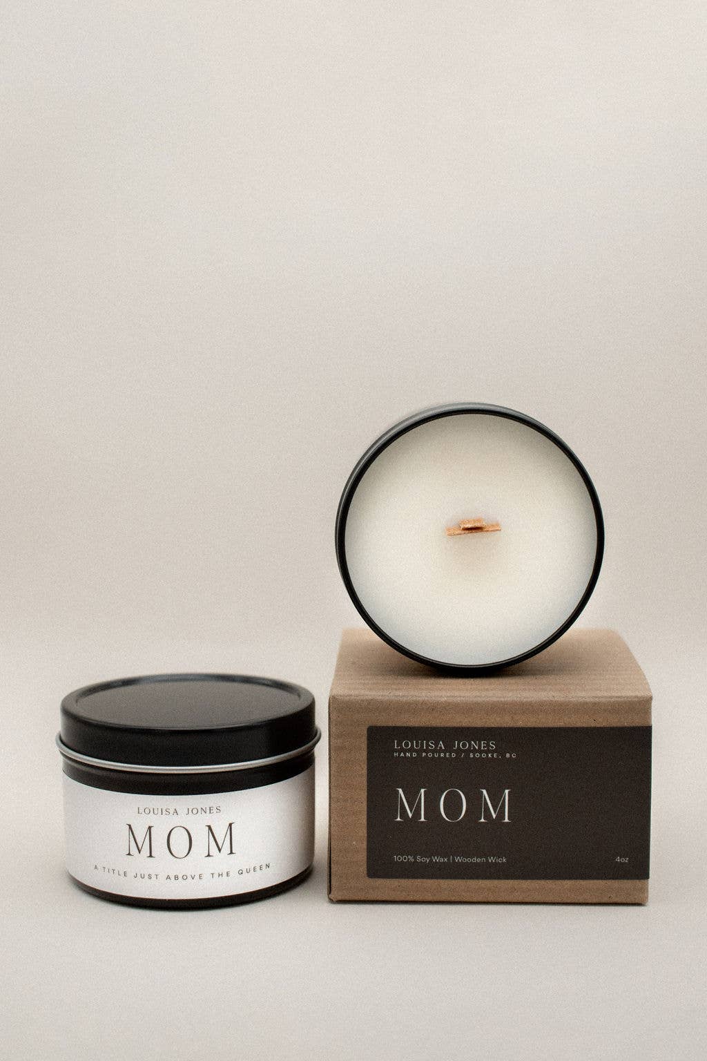 Louisa Jones - Wholesale Travel candles - MOM Travel Tin Candle with gift box