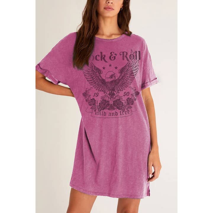 HRTandLUV - Vendita all'ingrosso Vestito - Donna - ABITO ROCK N ROLL WILD FREE CON GRAFICA MINERALE
