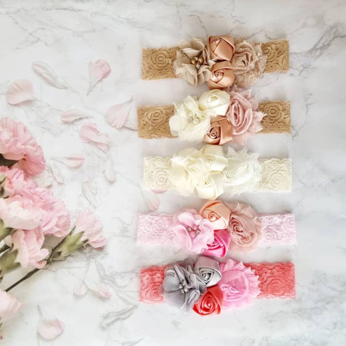 Baby Rose Headbands – A Sweet & Elegant Touch! for wholesale by Inspire Baby Wear