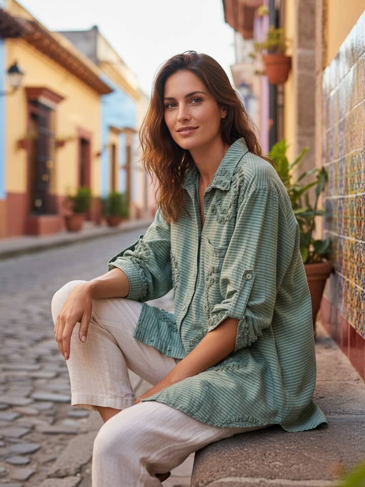 BOMULLSSKJORTA 74001A för wholesale av LINEN & COTTON HOUSE