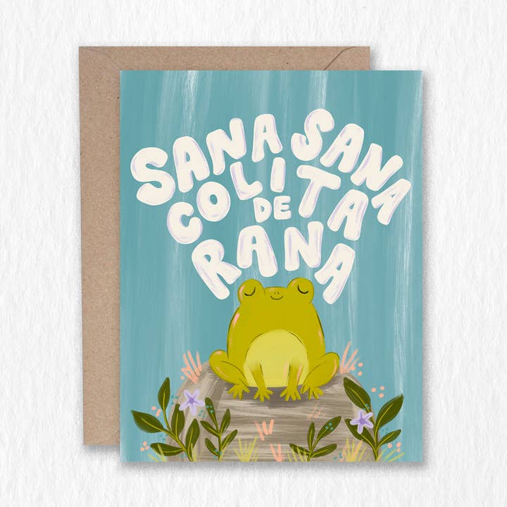 Sana Sana Colita De Rana Greeting Card for wholesale by Lux + Trip