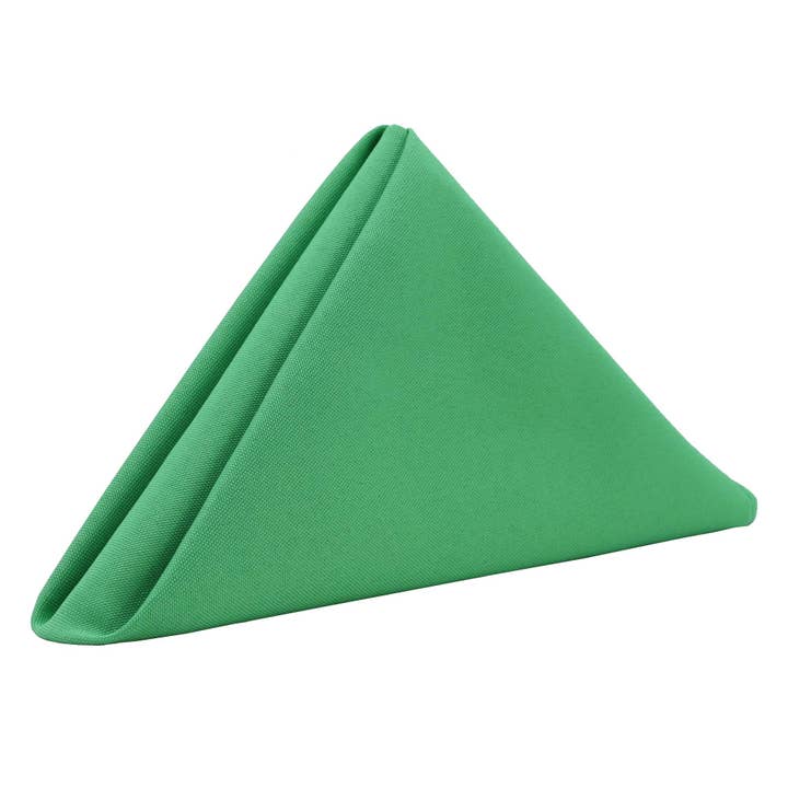 YOUR CHAIR COVERS - Wholesale Dinner & Cloth Napkin - 20 Inch Polyester Cloth Napkins Emerald Green (Pack of 10)