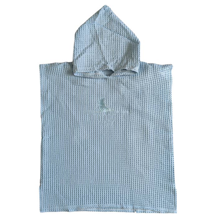HOODED PONCHO TOWEL ~ BLUE for wholesale by Little E & Co