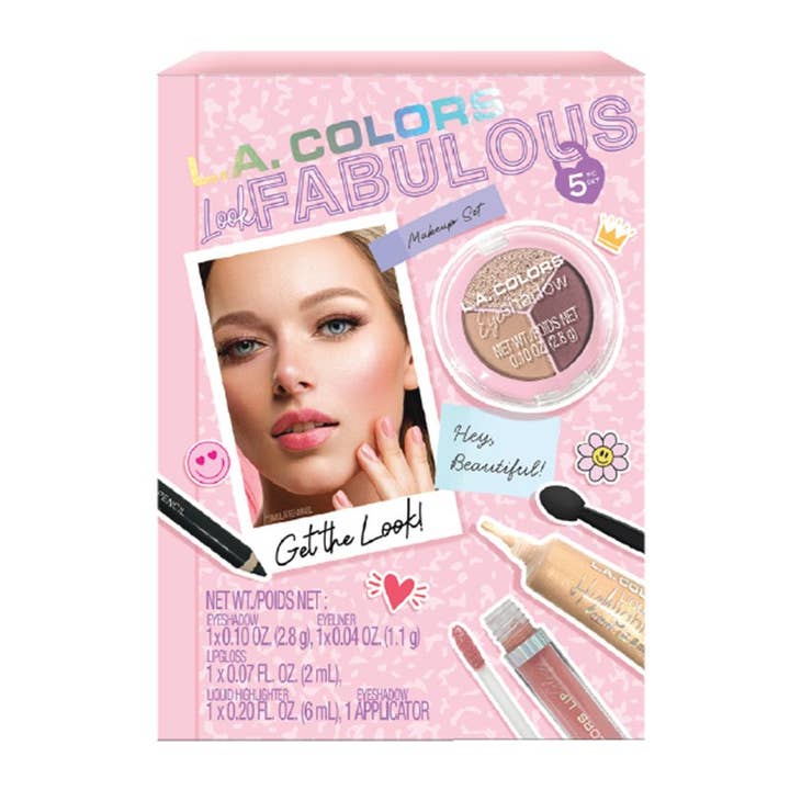 PINEAPPLE Beauty - Wholesale Makeup Kit - LA Colors C43381 (C43380) Look Fabulous 5 pc Makeup Set - 81