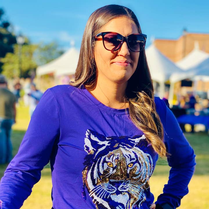 Tiger Face Long Sleeve Adult for wholesale by Belle Cher