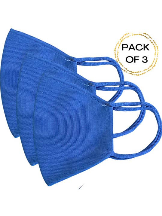 Face Masks Pack of 3 Knitted Two Layers Reusable Washable for wholesale by DASTI