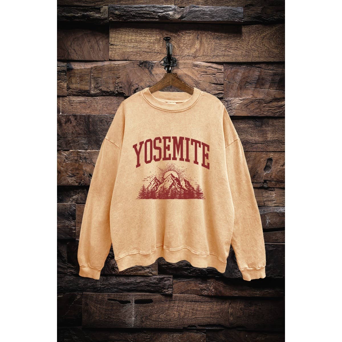 VINTAGE POINT USA - Wholesale Graphic Sweatshirt - Women's - SWD385-V8518 YOSEMITE MOUNTAIN GRAPHIC MINERAL SWEATSHIRT8