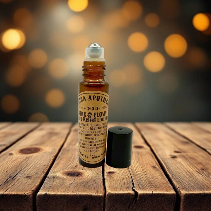 Fire & Flow Herbal Muscle Cramp Relief Liniment for wholesale by Ecozoica Apothecary