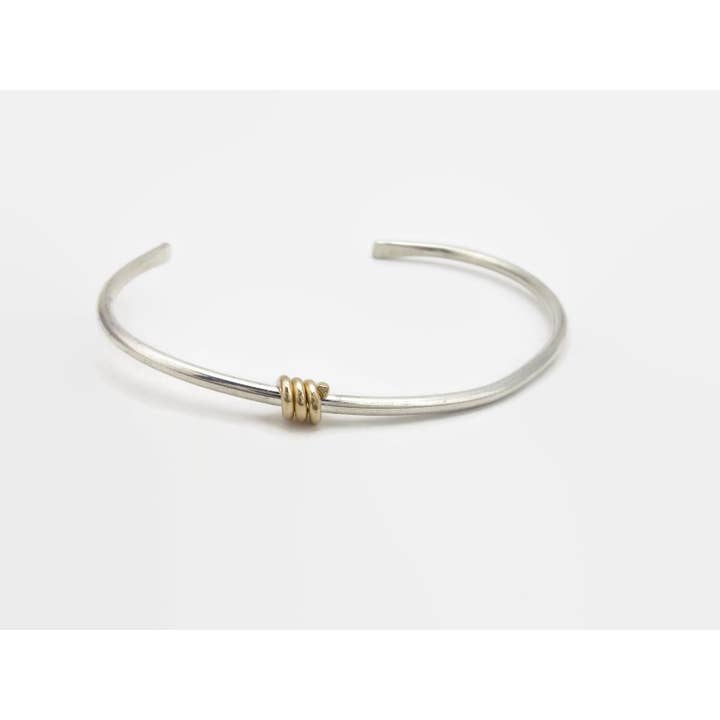 Silver and Gold Cuff Bracelet for wholesale by The Silversmith Jewelry