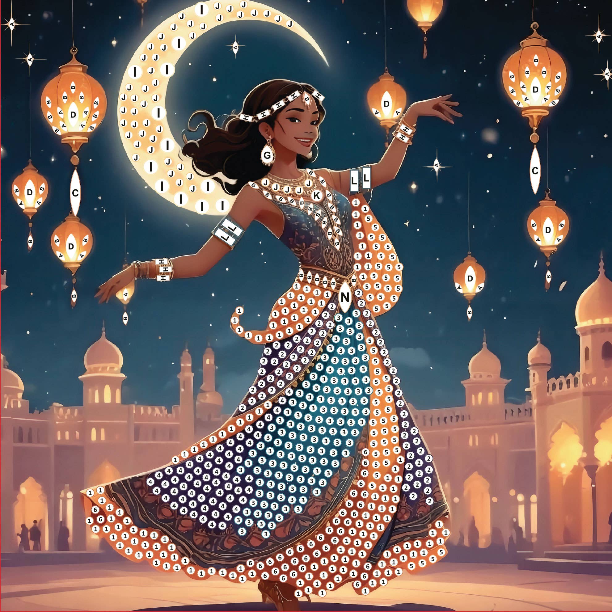 Graine Créative - Wholesale DIY Craft Kit - Kids - CARD TO BE EMBELLISHED DREAM OF THE ORIENT9