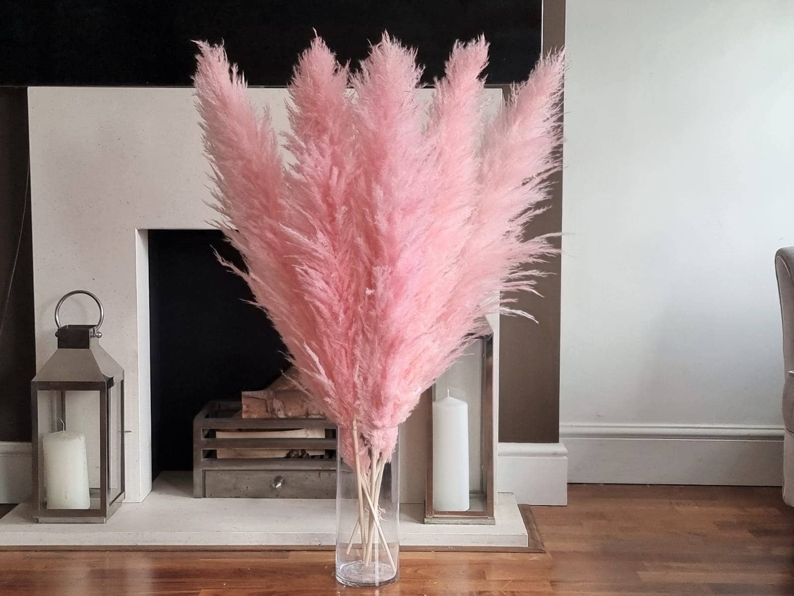 LoveProducts Ltd – Großhandel Getrocknete/gepresste Blumen – Große Pampasgras Rosa getrocknete Pampas natürliches flauschiges Dekor6