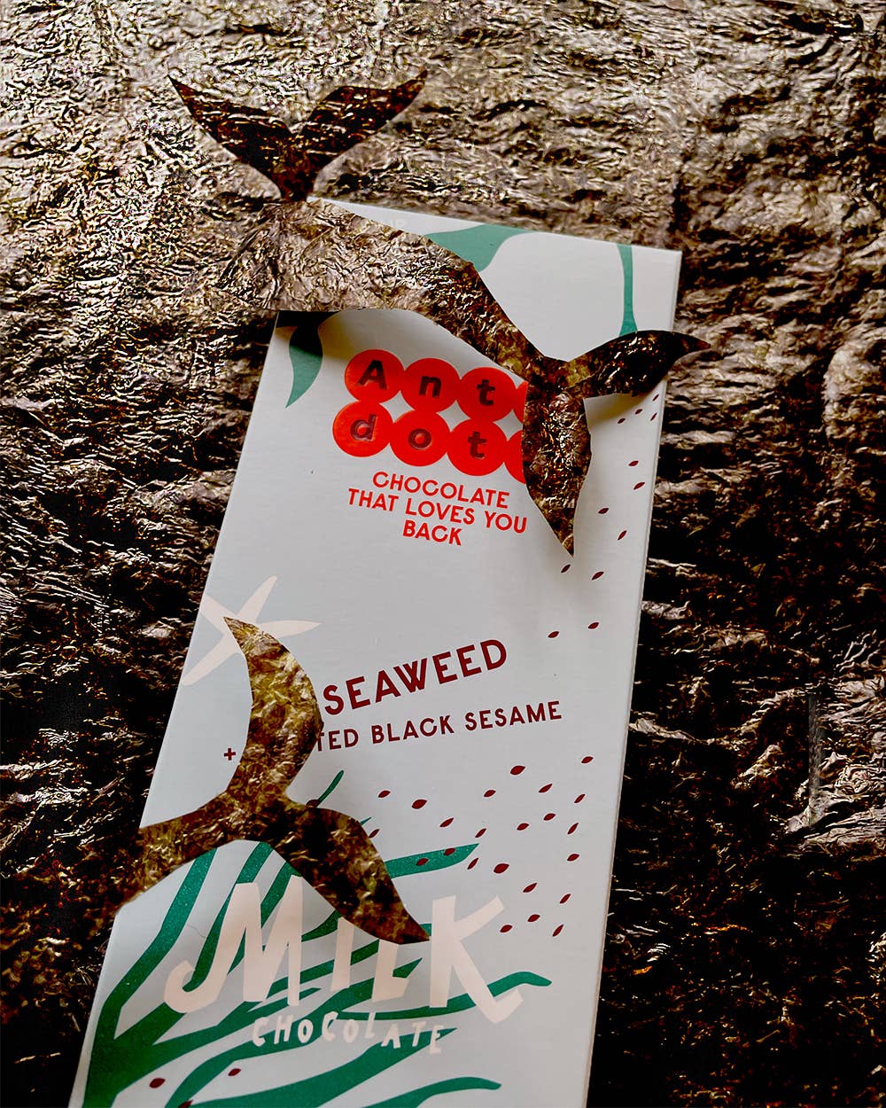 Antidote Chocolate – wholesale Chocolate bar – Antidote Chocolate MERMAID: SEAWEED + BLACK SESAME MILK CHOC4